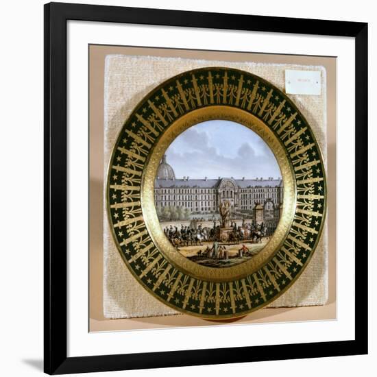 Sevres Plate Depicting the Arrival of the Sword of Frederick II the Great-null-Framed Giclee Print
