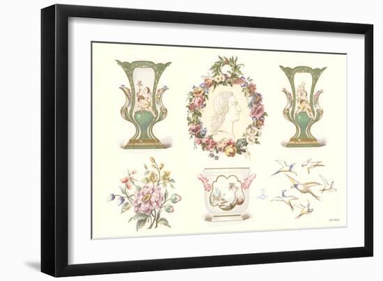 Sevres Porcelain and Motifs-null-Framed Art Print