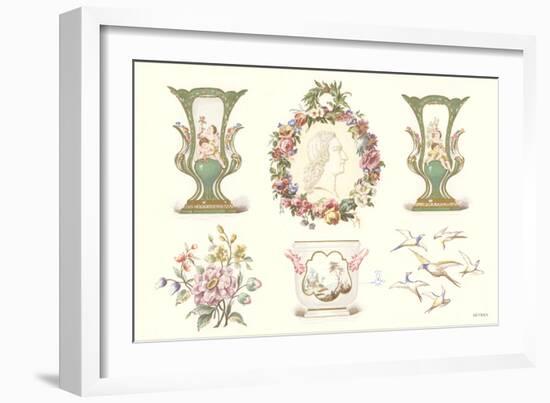 Sevres Porcelain and Motifs-null-Framed Art Print