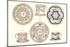 Sevres Porcelain Plates and Cups-null-Mounted Art Print