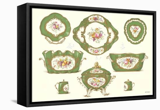 Sevres Porcelain Serving Dishes-null-Framed Stretched Canvas