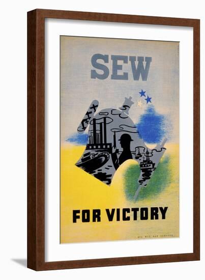 Sew for Victory-null-Framed Giclee Print