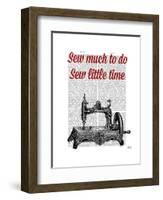 Sew Little Time Illustration-Fab Funky-Framed Art Print