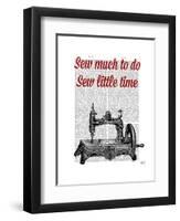 Sew Little Time Illustration-Fab Funky-Framed Art Print