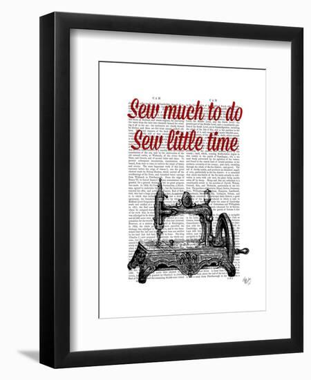 Sew Little Time Illustration-Fab Funky-Framed Art Print