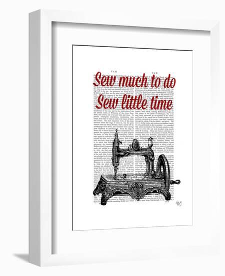 Sew Little Time Illustration-Fab Funky-Framed Art Print