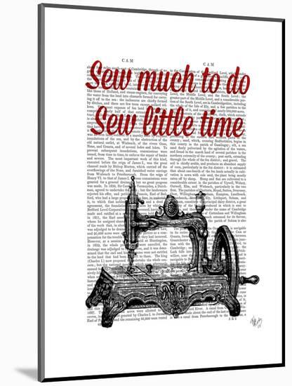 Sew Little Time Illustration-Fab Funky-Mounted Art Print