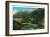 Seward, Alaska Area Famous Railroad Loop - Seward, AK-Lantern Press-Framed Art Print