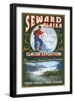 Seward, Alaska - Glacier Tours-Lantern Press-Framed Art Print