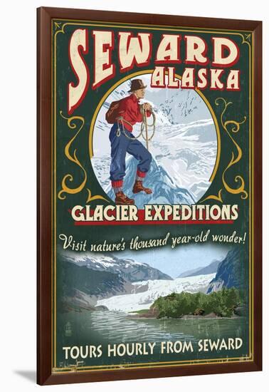 Seward, Alaska - Glacier Tours-Lantern Press-Framed Art Print