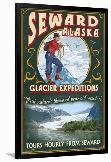 Seward, Alaska - Glacier Tours-Lantern Press-Framed Art Print