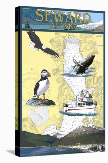 Seward, Alaska - Nautical Chart-Lantern Press-Stretched Canvas