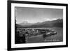 Seward, Alaska - Panoramic View of Town and Harbor-Lantern Press-Framed Premium Giclee Print