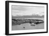 Seward, Alaska View of Town and Ships in Harbor Photograph - Seward, AK-Lantern Press-Framed Art Print
