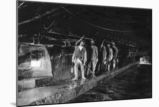 Sewer Cleaners in the Main Sewer, Paris, 1931-Ernest Flammarion-Mounted Premium Giclee Print