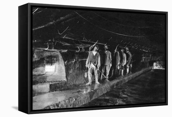 Sewer Cleaners in the Main Sewer, Paris, 1931-Ernest Flammarion-Framed Stretched Canvas