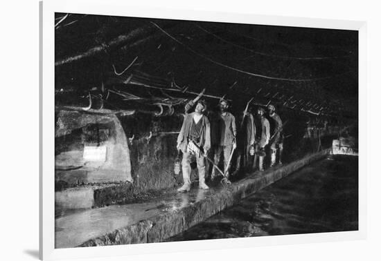 Sewer Cleaners in the Main Sewer, Paris, 1931-Ernest Flammarion-Framed Giclee Print