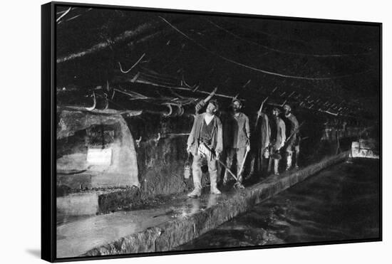 Sewer Cleaners in the Main Sewer, Paris, 1931-Ernest Flammarion-Framed Stretched Canvas