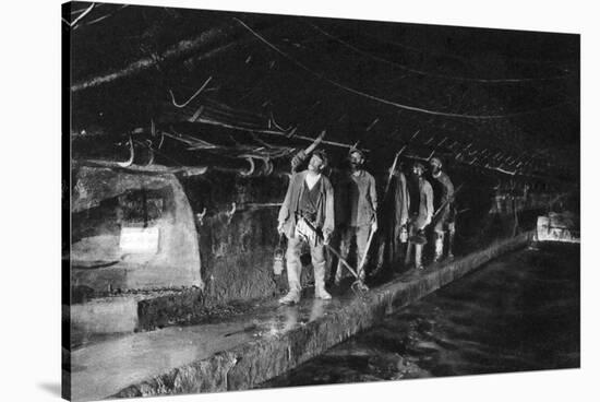 Sewer Cleaners in the Main Sewer, Paris, 1931-Ernest Flammarion-Stretched Canvas