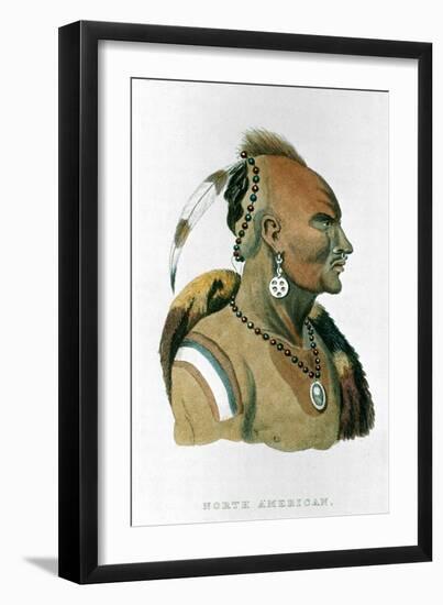 Sewessissing, Chief of the Iowa Indians (North American Plains Indian), 1837-null-Framed Giclee Print