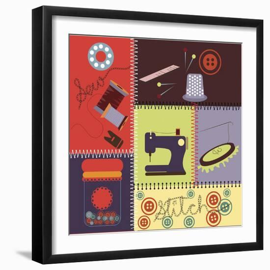 Sewing 07-Asmaa’ Murad-Framed Premium Giclee Print