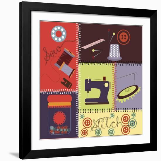 Sewing 07-Asmaa’ Murad-Framed Giclee Print