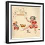 Sewing Doll Clothier-Romney Gay-Framed Art Print