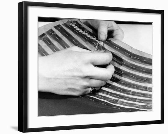 Sewing, Faggotting-Elsie Collins-Framed Photographic Print