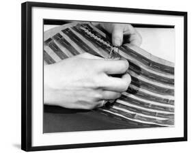 Sewing, Faggotting-Elsie Collins-Framed Photographic Print