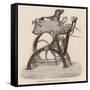 Sewing Machine Dog Power-null-Framed Stretched Canvas