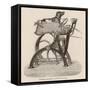Sewing Machine Dog Power-null-Framed Stretched Canvas