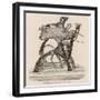 Sewing Machine Dog Power-null-Framed Art Print