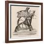 Sewing Machine Dog Power-null-Framed Art Print