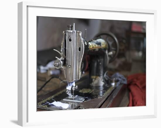 Sewing Machine in Amritsar, Punjab, India-David H. Wells-Framed Photographic Print