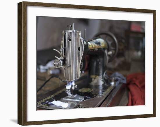 Sewing Machine in Amritsar, Punjab, India-David H. Wells-Framed Photographic Print