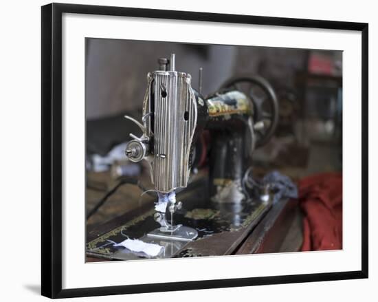 Sewing Machine in Amritsar, Punjab, India-David H. Wells-Framed Photographic Print