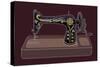Sewing Machine in Purple-Ikuko Kowada-Stretched Canvas