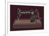 Sewing Machine in Purple-Ikuko Kowada-Framed Giclee Print