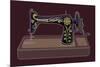Sewing Machine in Purple-Ikuko Kowada-Mounted Giclee Print