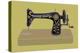 Sewing Machine in Yellow-Ikuko Kowada-Stretched Canvas