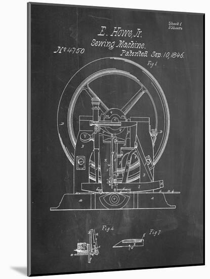 Sewing Machine Patent 1846-null-Mounted Art Print