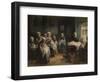 Sewing School at Katwijk-Jozef Israels-Framed Giclee Print