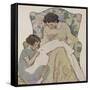 Sewing-Jessie Willcox-Smith-Framed Stretched Canvas