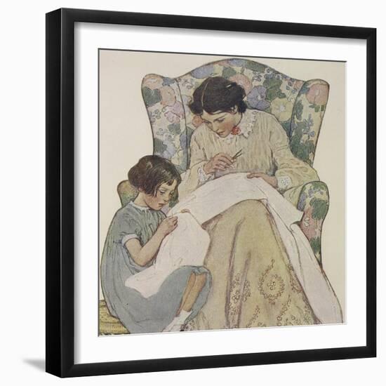 Sewing-Jessie Willcox-Smith-Framed Giclee Print