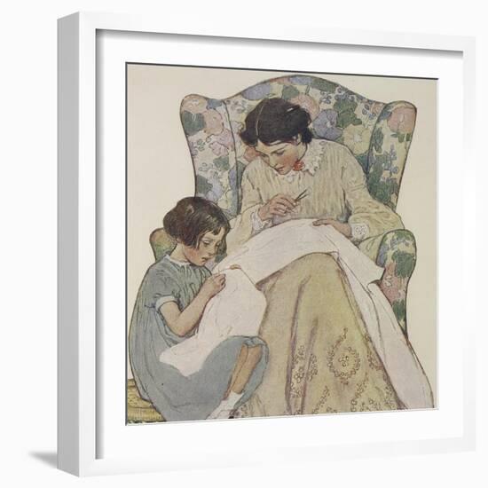 Sewing-Jessie Willcox-Smith-Framed Giclee Print