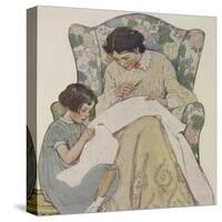 Sewing-Jessie Willcox-Smith-Stretched Canvas