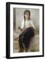 Sewing-William Adolphe Bouguereau-Framed Art Print