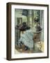 Sewing-Richard Edward Miller-Framed Giclee Print