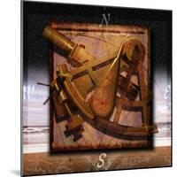 Sextant and Overlaying Compass-Colin Anderson-Mounted Photographic Print