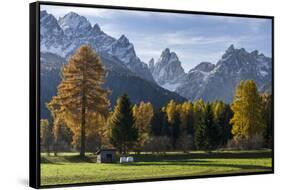 Sextner Dolomites, Dolomiti Di Sesto, the Dolomites During Autumn. Italy-Martin Zwick-Framed Stretched Canvas